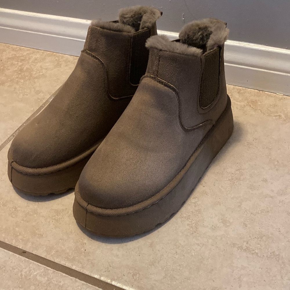 Women's Winter Snow Boots Warm Ankle Booties Flat Heel Slip-On |Size 36